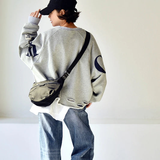 Literary Personality Print Loose Sweater