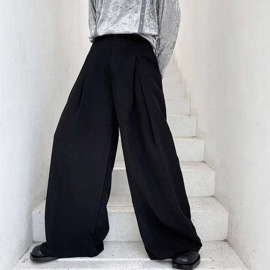 Vintage Casual Wide Leg Suit Pants