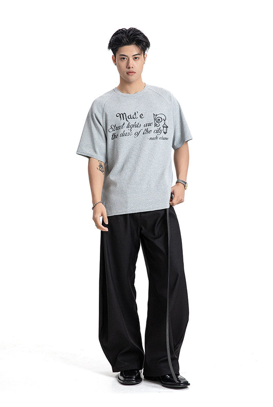 Extreme Vintage Letter Print Crew T-Shirt