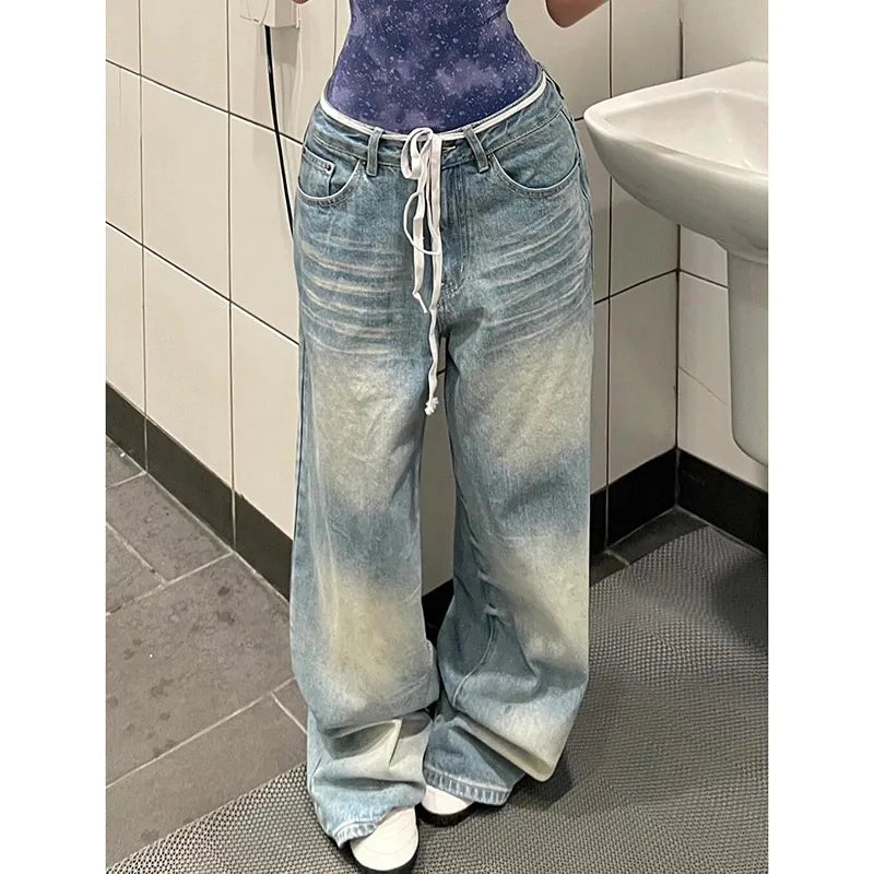 Vintage High Waist Faded Jeans