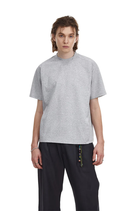 Modern Loose Fit Spliced Short T-Shirt