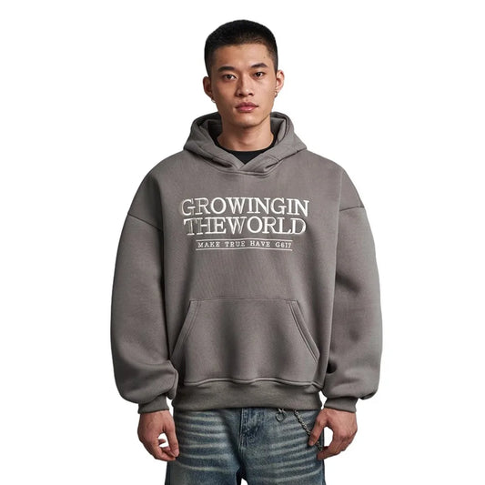 Stylish Embroidered Front Pocket Hoodies