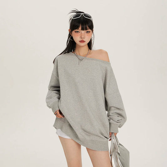 Autumn-Winter Sexy Off-Shoulder Sweatshirt