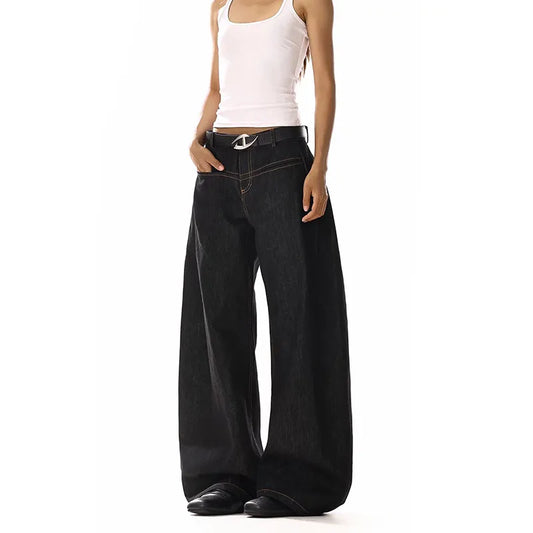 Star Black High Waist Hip Jeans