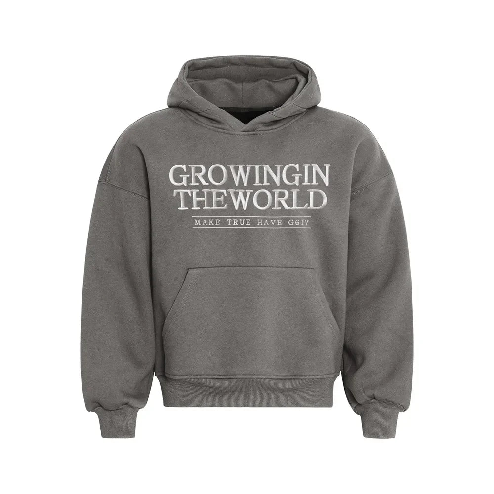 Stylish Embroidered Front Pocket Hoodies