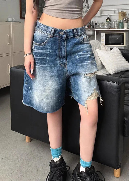 Vintage Starry Blue Baggy Y2K Shorts