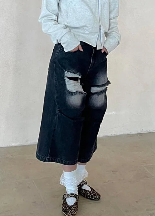 Vintage High Waisted Black Denim Jeans