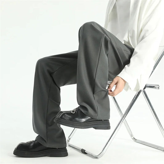 Black Comfortable Thin Straight Pants