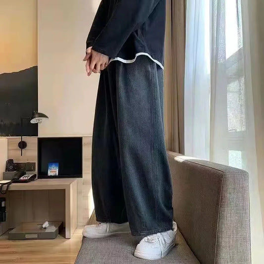 Black Wide Leg Baggy Denim Jeans