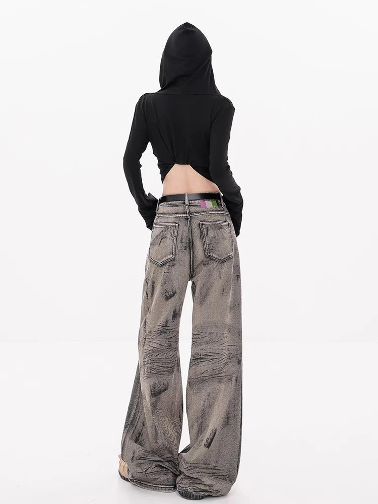 Vintage High Waisted Straight Leg Jeans
