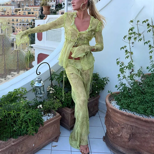 Floral Chic 2 Piece Ruffle Skirt