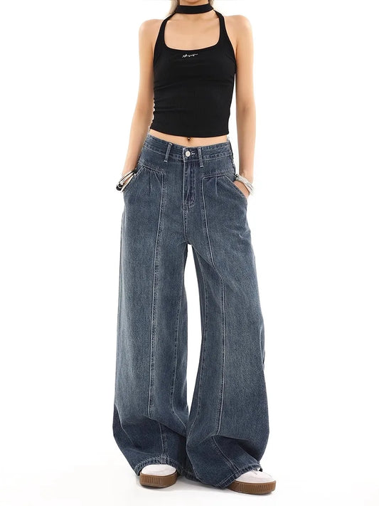 Vintage Baggy High Waist Wide Jeans