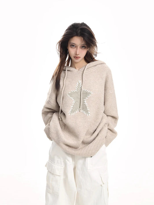 Cozy Knitted Hooded Sweater Pullover