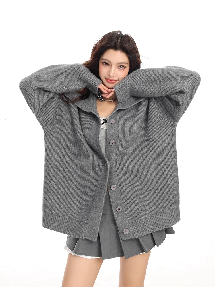 Cozy Knitted Vintage Autumn Sweater Cardigan