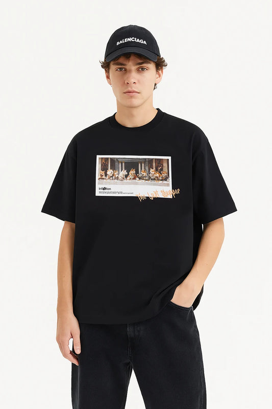 Funny Shiba Print Cotton T-Shirt