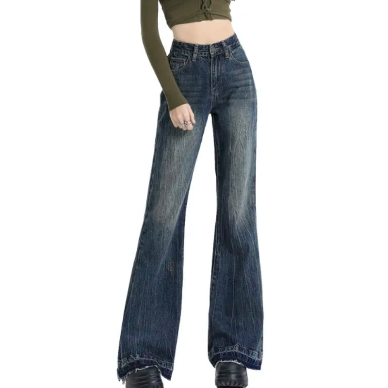 Retro High Street Flared Denim Jeans