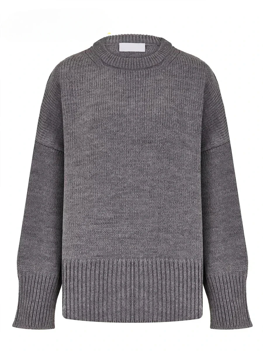 Cozy Oversize Burgundy Vintage Knit Sweater