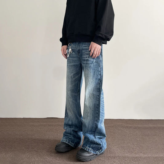 Distressed Baggy Blue Jeans Trousers Jeans