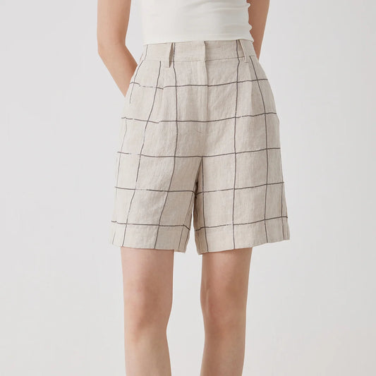 Breathable Pure Linen Summer Shorts