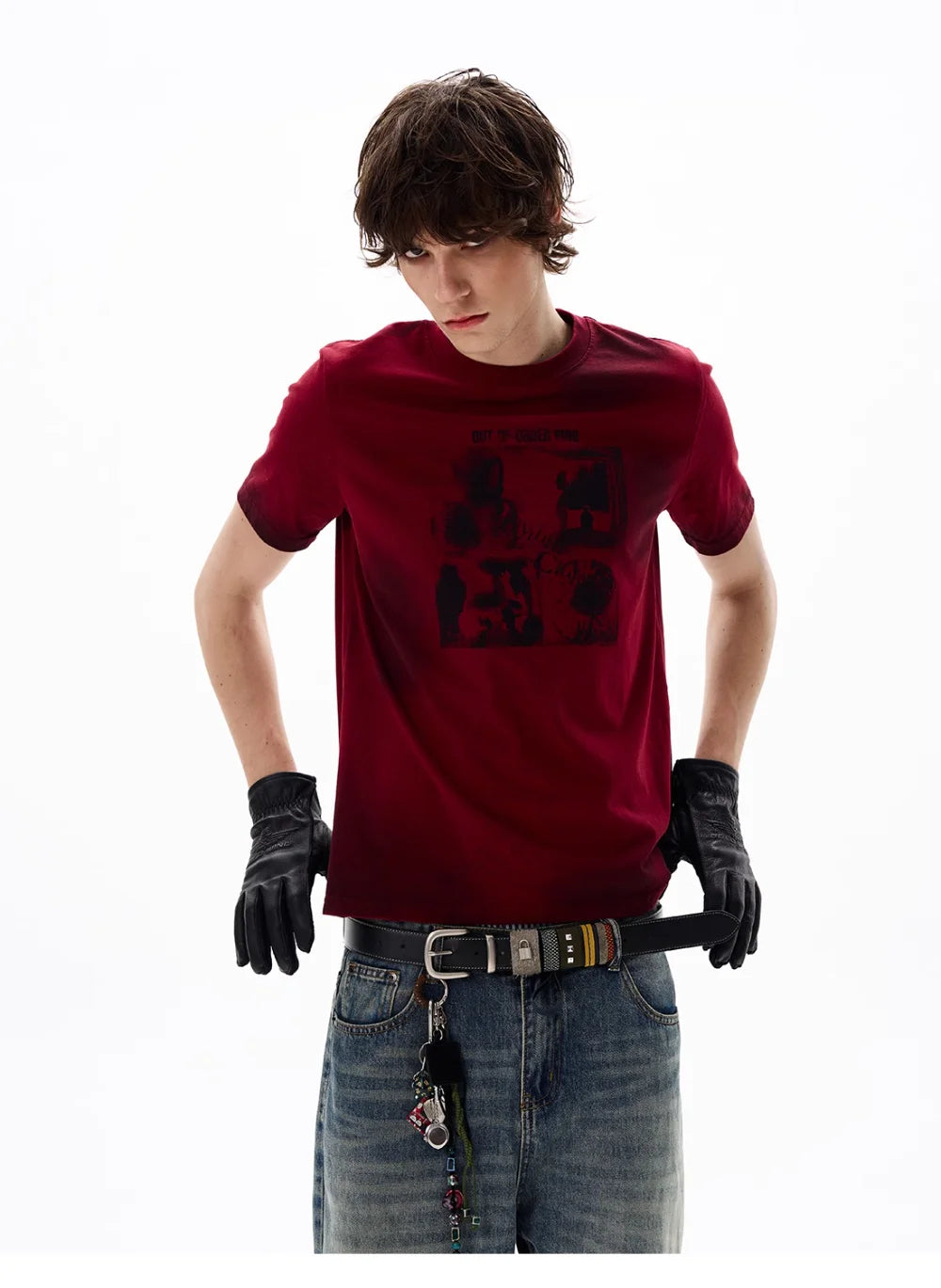 Retro Vintage Red Cotton T-Shirt