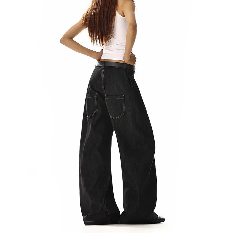 Star Black High Waist Hip Jeans