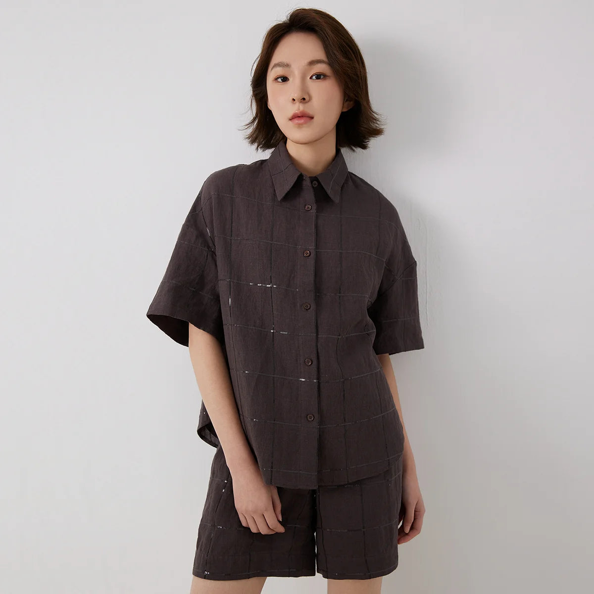Versatile Breathable Linen Short-Sleeve Shirt