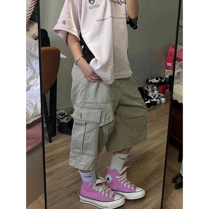Vintage High Street Khaki Denim Jorts