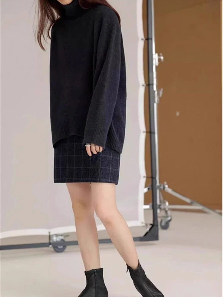 Cozy Oversize Knitted Turtleneck Sweater