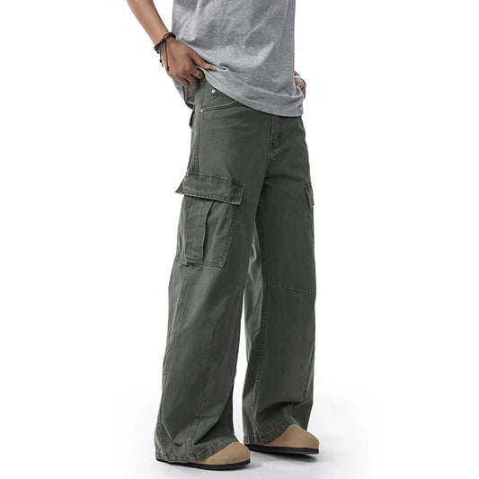 Loose Casual Pure Cotton Cargo Pants