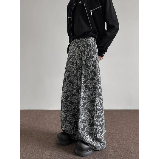 Baggy Gothic Pattern Sweatpants Hip Pants