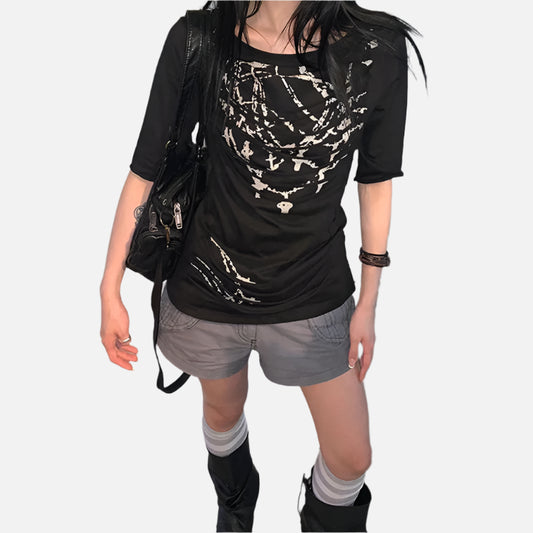 Gray Cargo Pocket Sexy Y2K Short