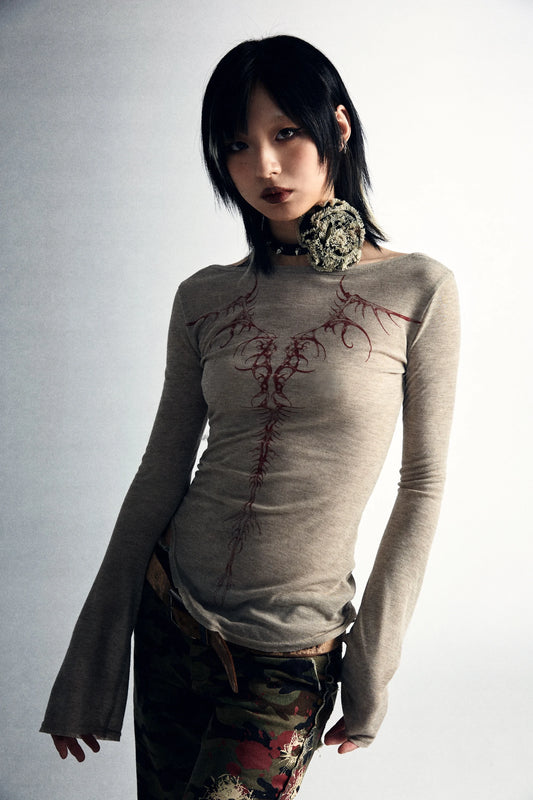 Grunge Aesthetic Vintage Tattoo Print T-Shirt