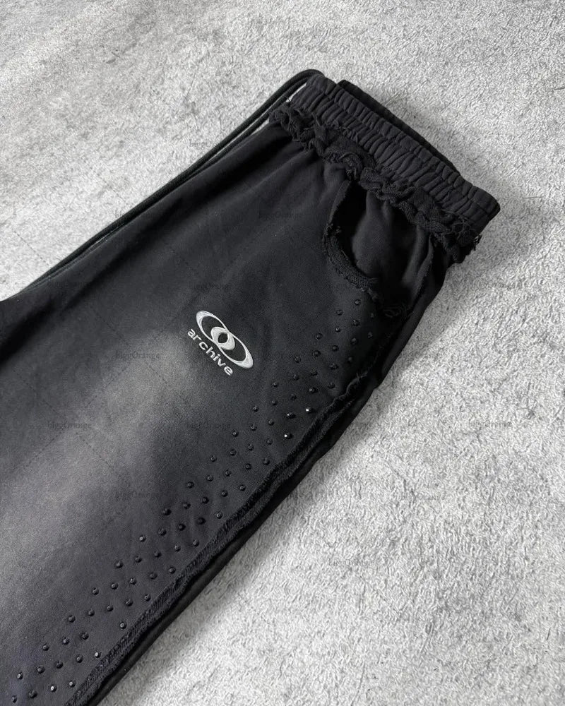 Sequins Design Oversized Wide Leg Pants