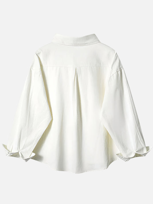 Vintage White Loose Blouse Shirt