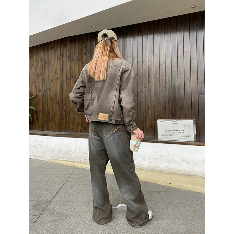 Light Wash High Waist Wide Jeans
