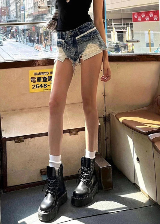 Vintage Coquette Low Rise Denim Shorts