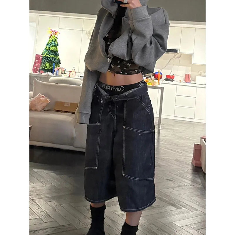 Vintage High Waist Denim Jorts