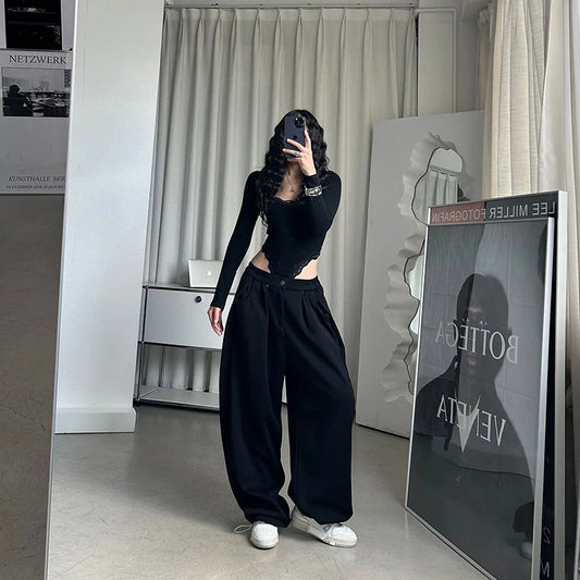 Classic Striped Wide Leg Sweatpants