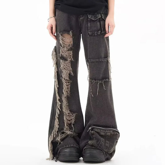 Vintage Ripped Loose Hip Hop Jeans