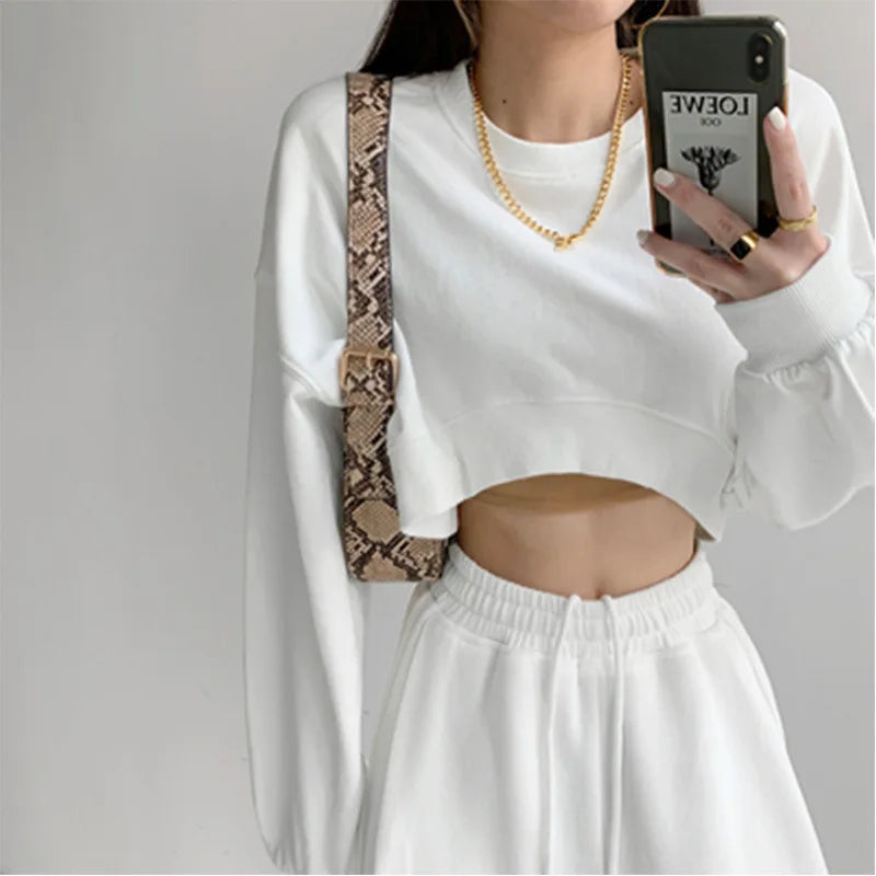 Stylish Korean Sweatshirts Women Loose Shirt