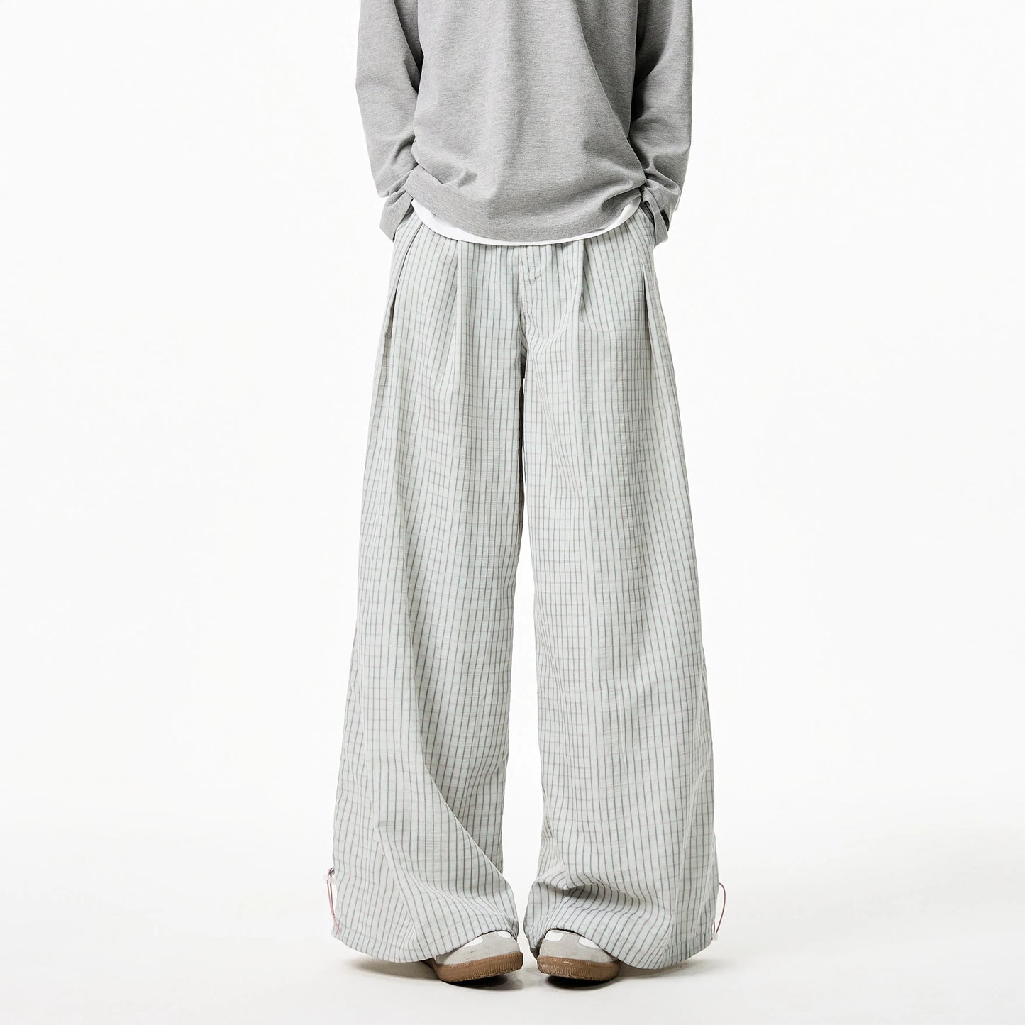 Loose Striped Wide Leg Trousers Pants