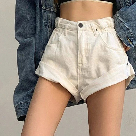 High Waist Casual Denim Shorts