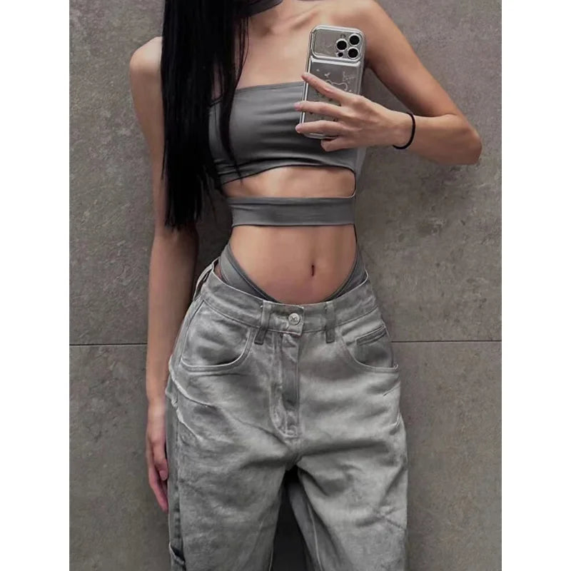 Vintage High Waist Baggy Denim Jeans