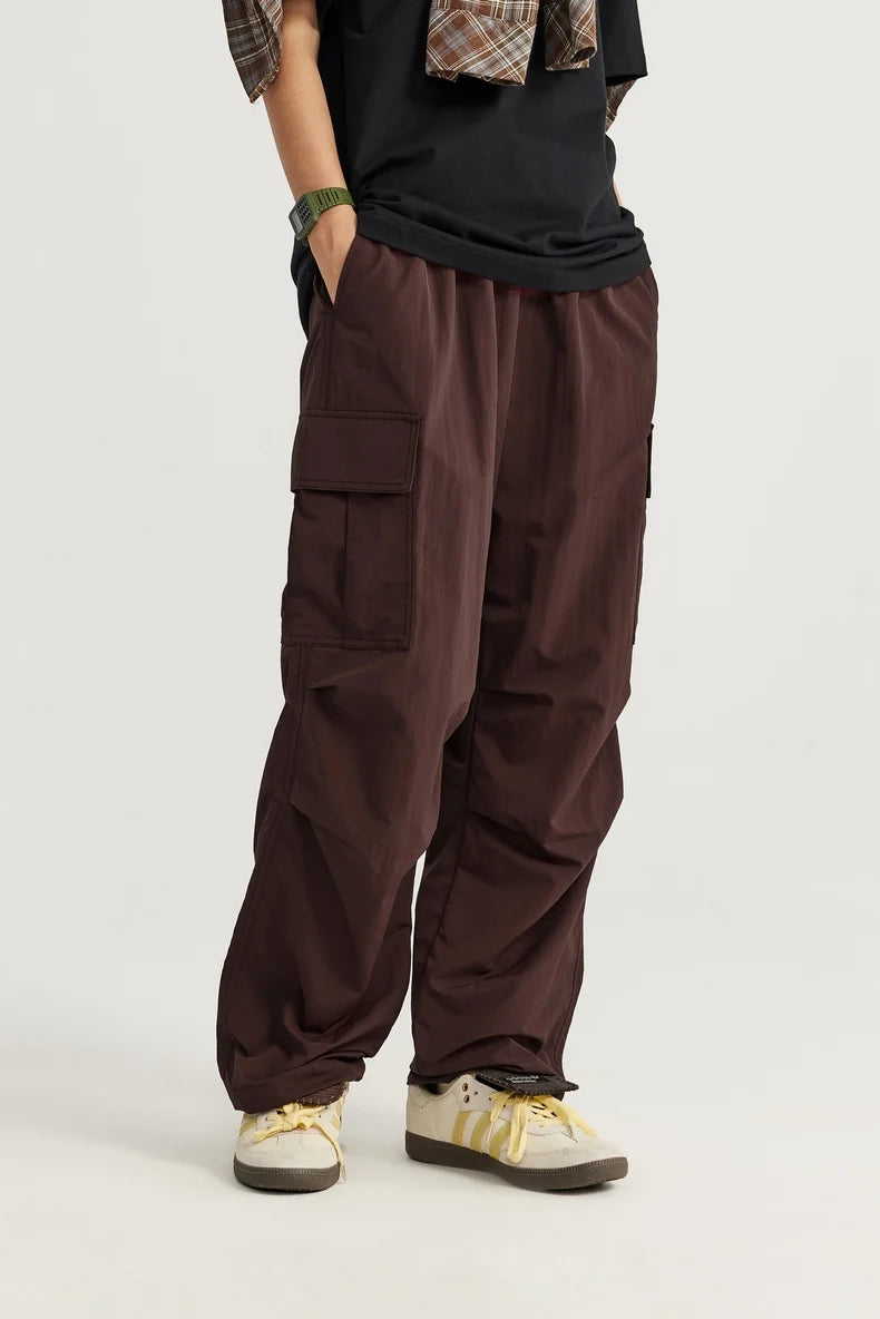 Elastic Waist Casual Cargo Pants