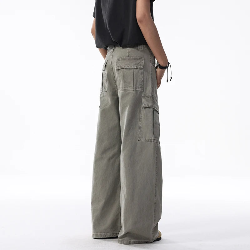 Loose Casual Pure Cotton Cargo Pants