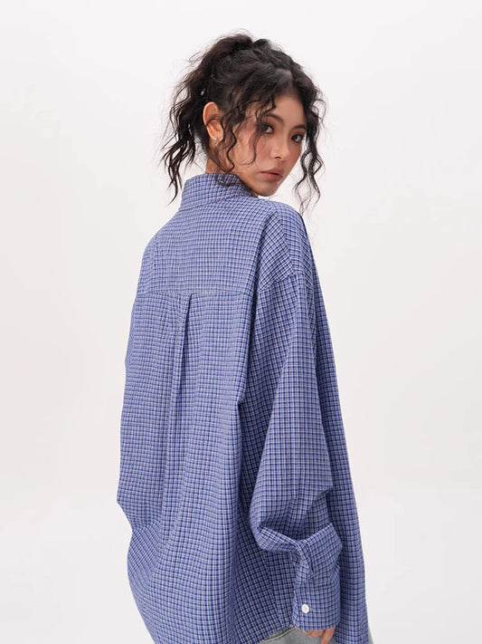 Versatile Checkered Long Sleeve Jacket Shirt