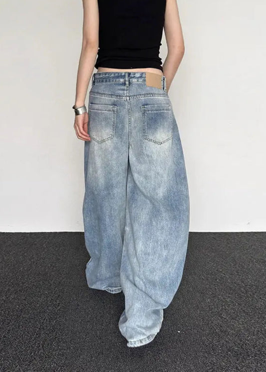 Vintage Japanese Style Blue Boyfriend Jeans