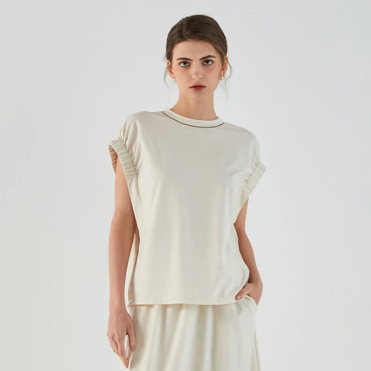 Luxury Cotton Blend Womens T-Shirt