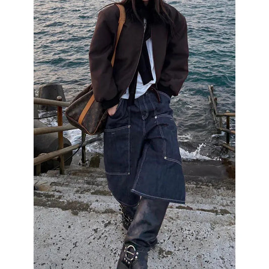 Vintage High Waist Denim Jorts