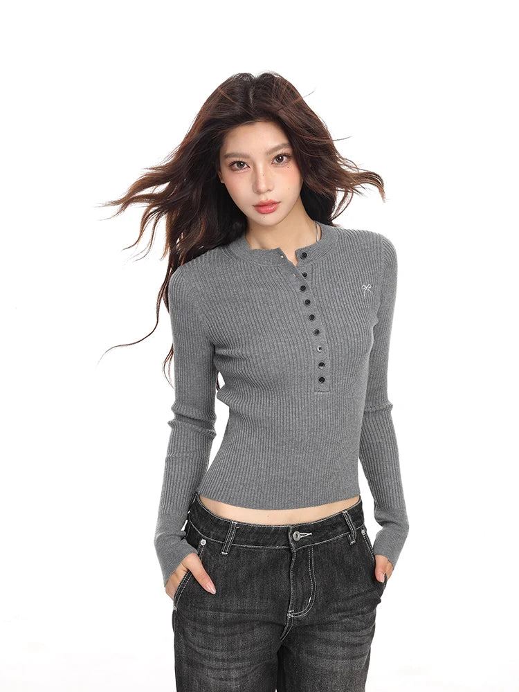 Cozy Knitted Round Neck Sweater Pullover